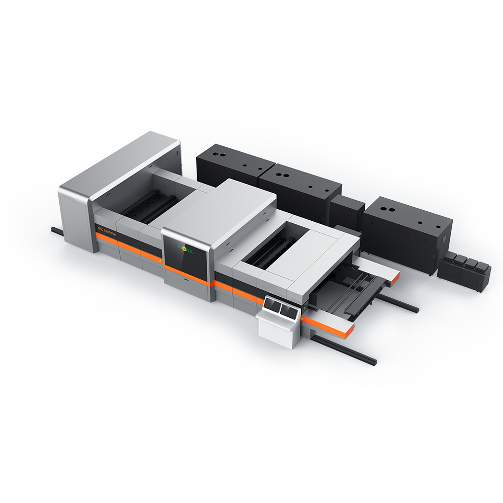 Single pass corrugated digital printing